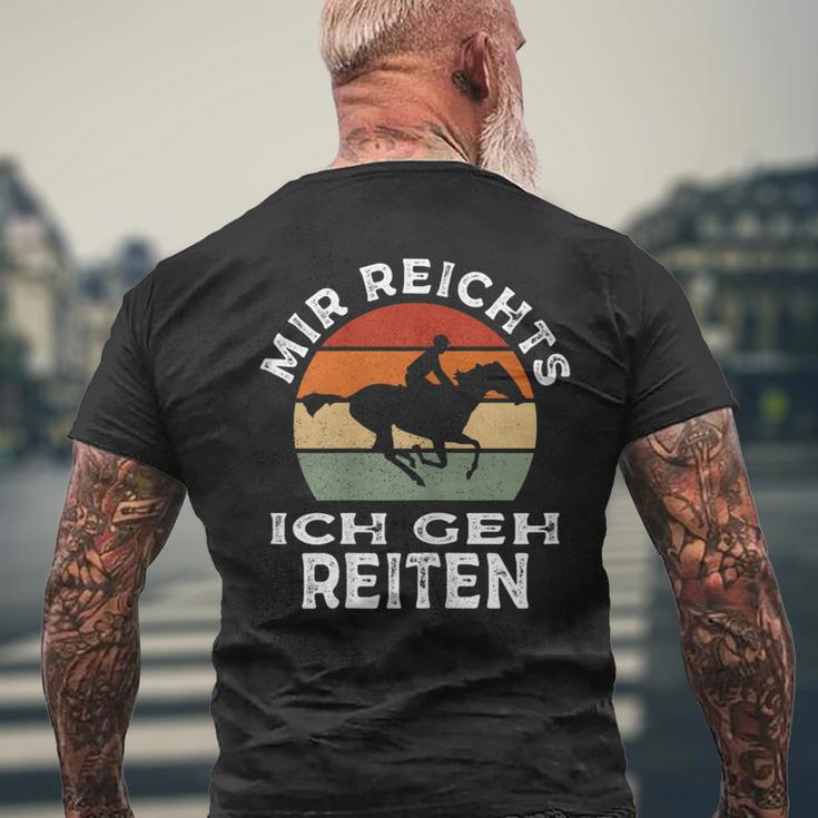 Mir Reichts Ich Geh Reitenintage Retro Rider S T-Shirt mit Rückendruck Geschenke für alte Männer