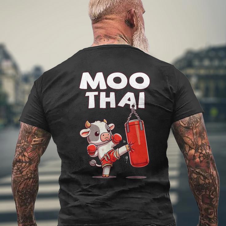 Moo Thai Muay Thai Cow Thai Boxing For Children Muay Thai T-Shirt mit Rückendruck Geschenke für alte Männer