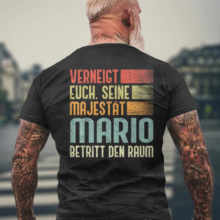 Name Mario -Erneigt Euch Seine Majestät Mario T-Shirt mit Rückendruck Geschenke für alte Männer