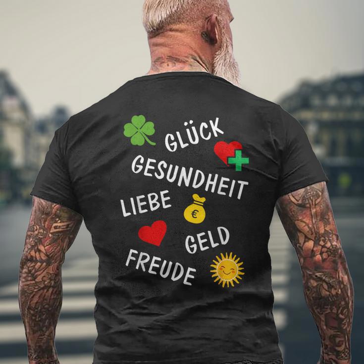 New Year's Eve Birthday New Year Outfit Wishes Lucky Charm T-Shirt mit Rückendruck Geschenke für alte Männer