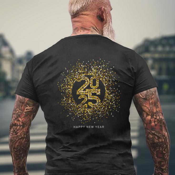 New Year's Eve Party Outfit Decoration New Year Happy New Year 2025 T-Shirt mit Rückendruck Geschenke für alte Männer