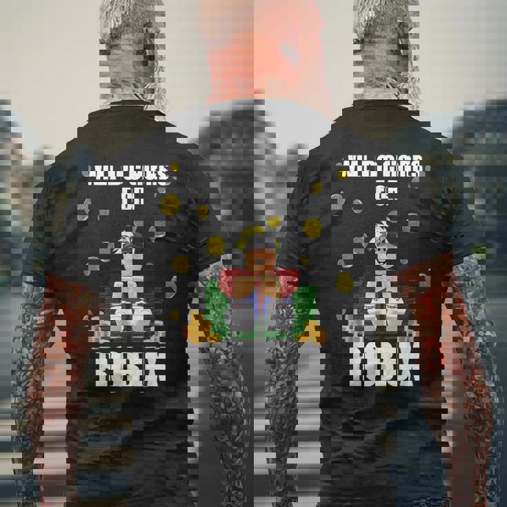 Noob & Professional Gamer Will Do Chores For Robux Men's T-shirt Back Print Gifts for Old Men Noob & Professional Gamer Will Do Chores For Robux Men's T-shirt Back Print Gifts for Old Men