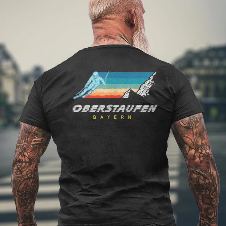 Oberstaufen Bayern Germany Retro 80S Ski T-Shirt mit Rückendruck Geschenke für alte Männer