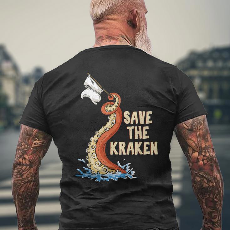 Octopus Save The Kraken T-Shirt mit Rückendruck Geschenke für alte Männer