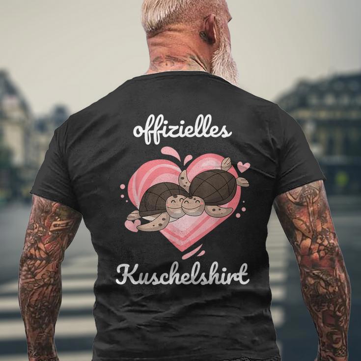 Official Cuddly Turtle Pyjamas Love Partner T-Shirt mit Rückendruck Geschenke für alte Männer