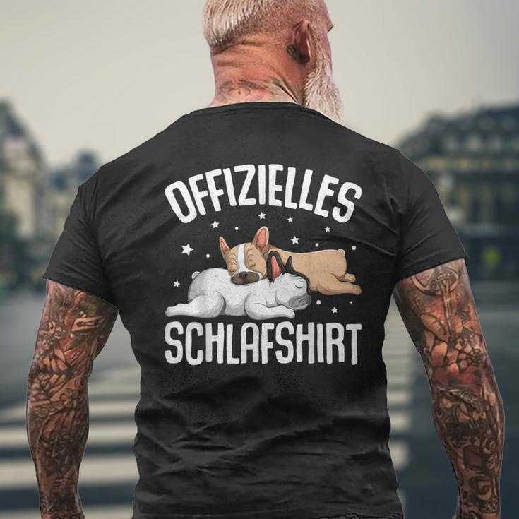 Official French Bulldog Dog Sleep T-Shirt mit Rückendruck Geschenke für alte Männer