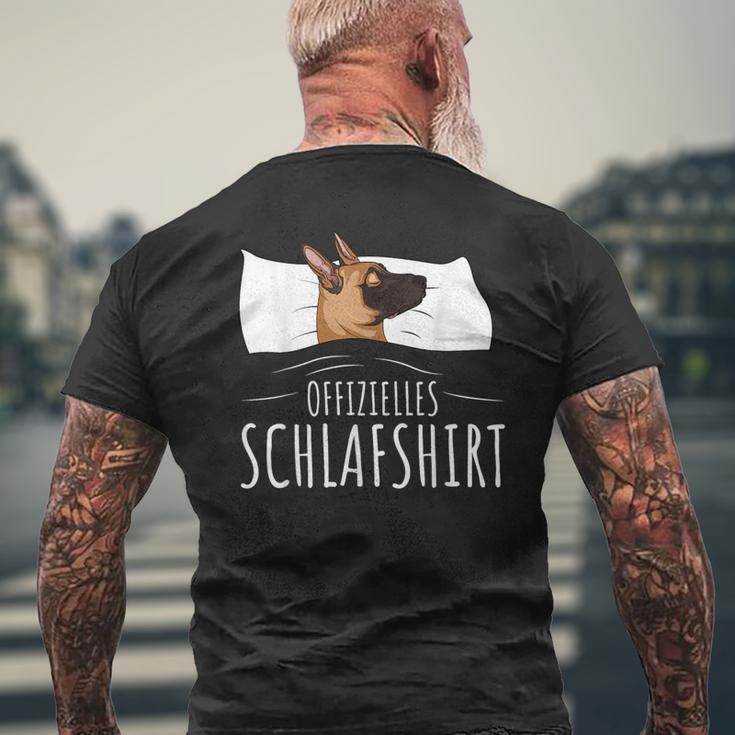 Official Malinois Dog Sleeping Pyjamas T-Shirt mit Rückendruck Geschenke für alte Männer