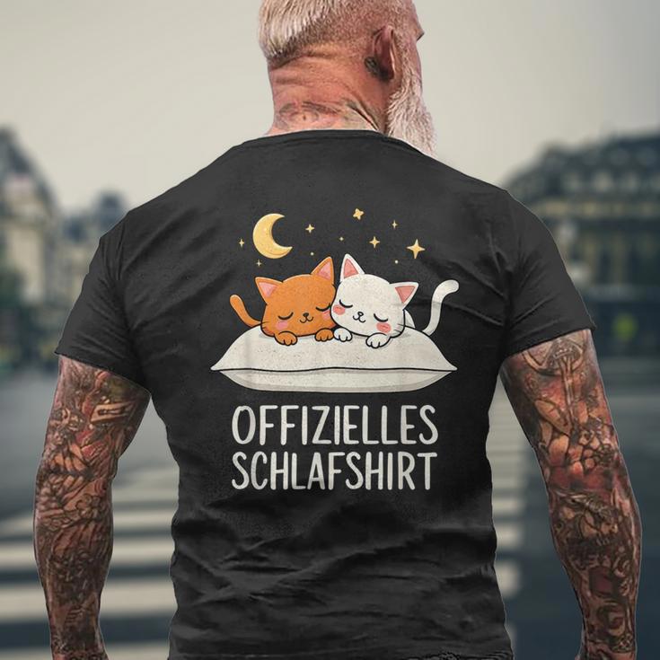 Official Sleep Cat Cat T-Shirt mit Rückendruck Geschenke für alte Männer