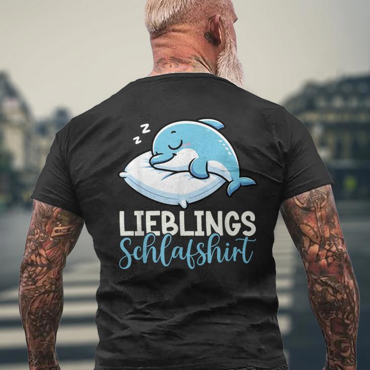 Official Sleep Dolphin Pyjamas Napper T-Shirt mit Rückendruck Geschenke für alte Männer