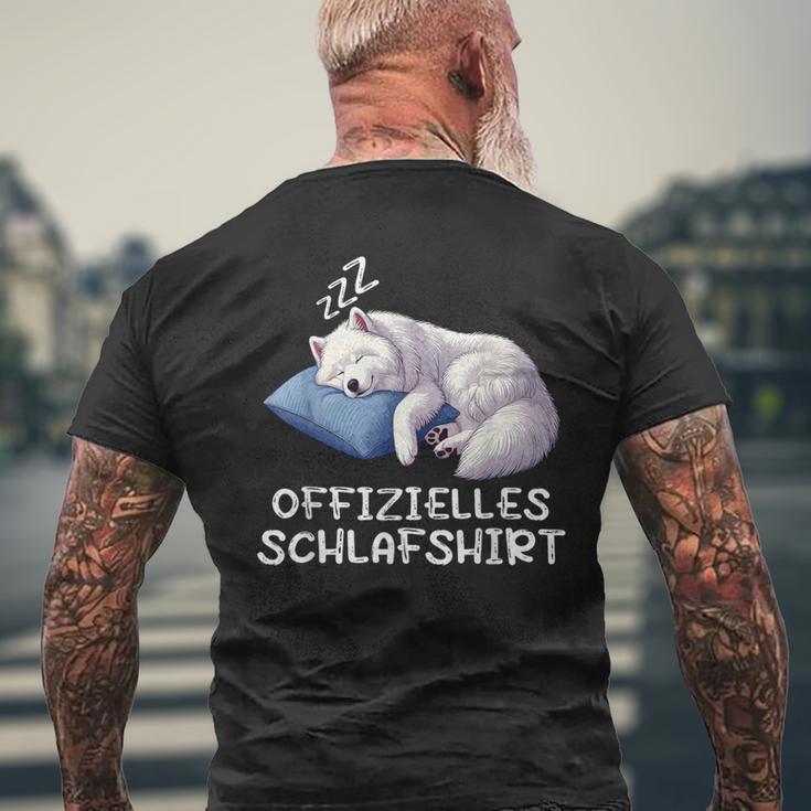 Official Sleep Samoyed Samoyed Samoyed Owner T-Shirt mit Rückendruck Geschenke für alte Männer