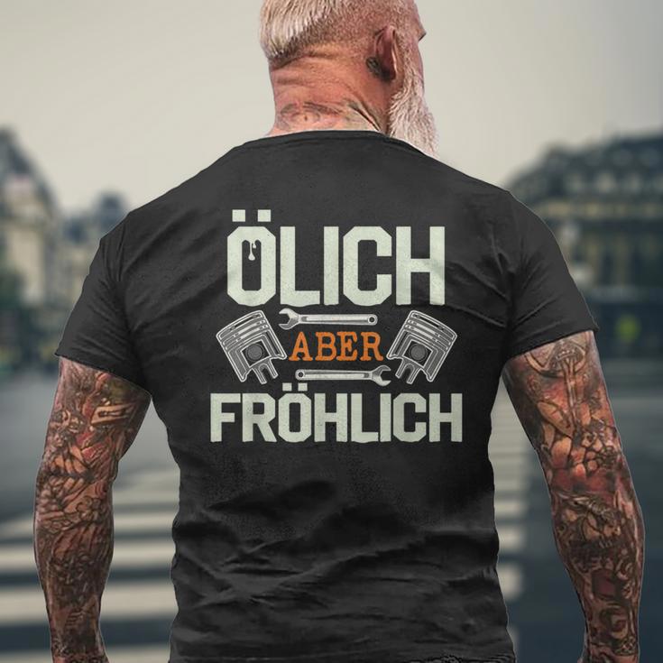 Olich Aber Fröhlich Oil Mechanic Car Screwdriver T-Shirt mit Rückendruck Geschenke für alte Männer