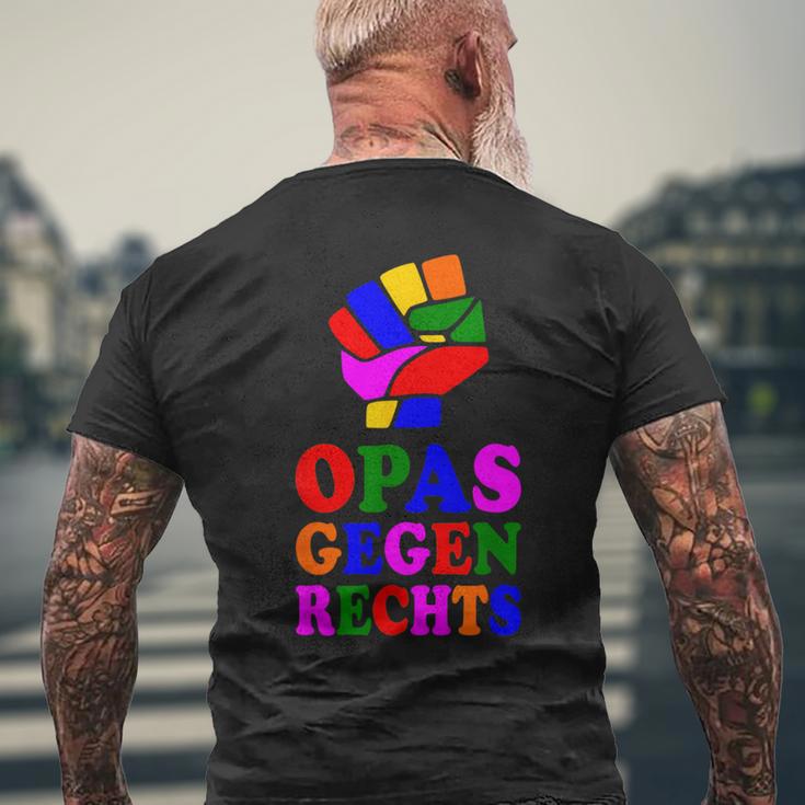 Opas Gegen Rechts T-Shirt mit Rückendruck Geschenke für alte Männer