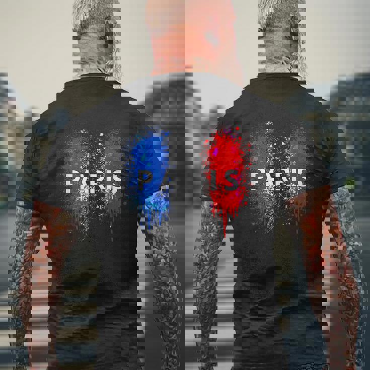 París Francia Bandera Recuerdos Recuerdos París Ciudad Del Amor Francia Camiseta Hombre Estampado Espalda Regalos para ancianos