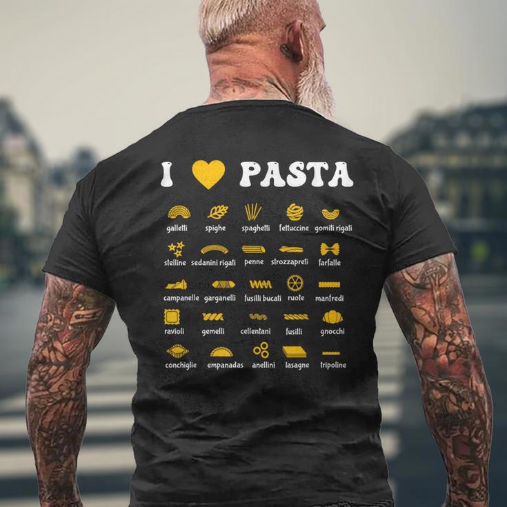 Pastaarieties Spaghetti Noodles Italy Pasta S T-Shirt mit Rückendruck Geschenke für alte Männer