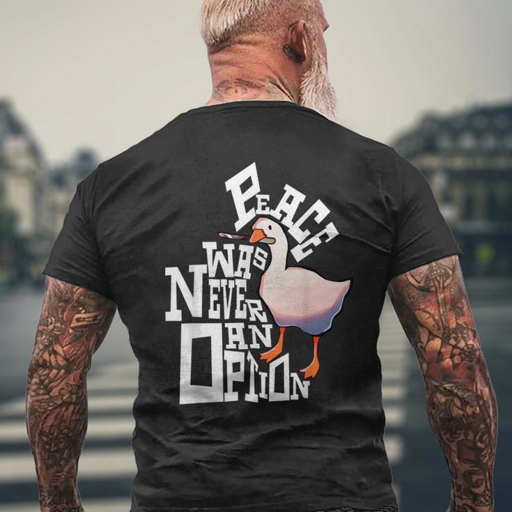 Peace Was Never An Option Goose T-Shirt mit Rückendruck Geschenke für alte Männer