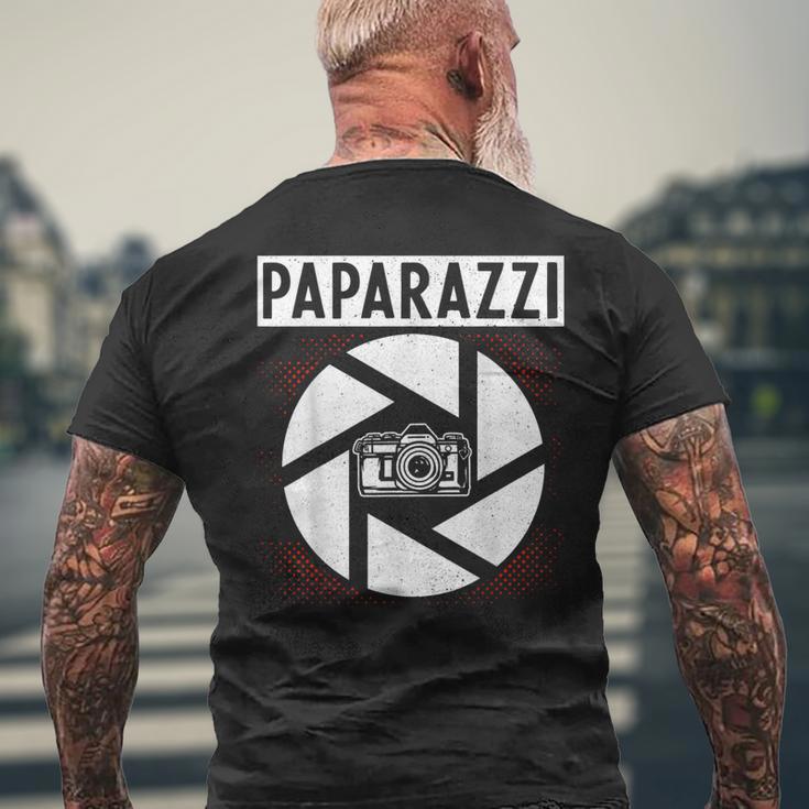 Photography Camera Lens Retro Paparazzi T-Shirt mit Rückendruck Geschenke für alte Männer