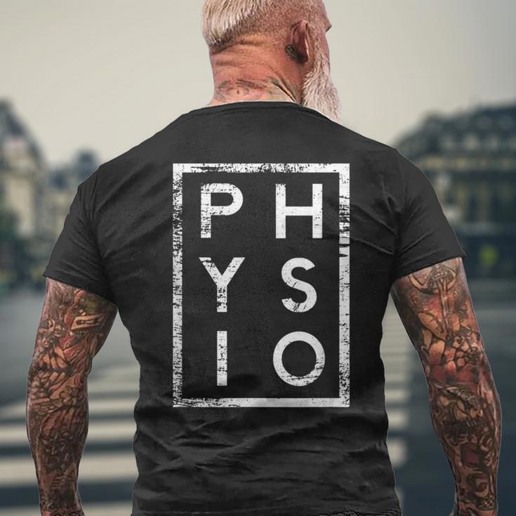 Physio Minimalism Physiotherapist T-Shirt mit Rückendruck Geschenke für alte Männer