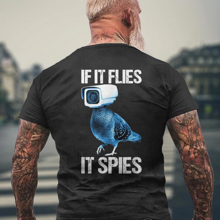 Pigeons Aren't Real If It Flies It Spies T-Shirt mit Rückendruck Geschenke für alte Männer