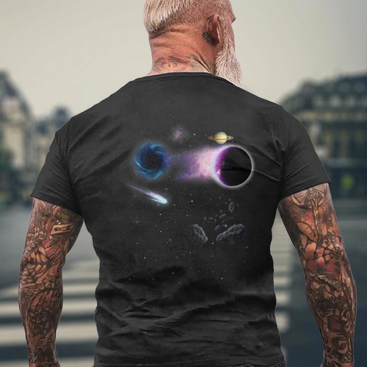 Planets Space Universe Solar System Astronaut Space T-Shirt mit Rückendruck Geschenke für alte Männer