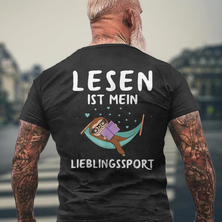 Reading Books Chain Reader Bookworm Book Lovers Saying T-Shirt mit Rückendruck Geschenke für alte Männer