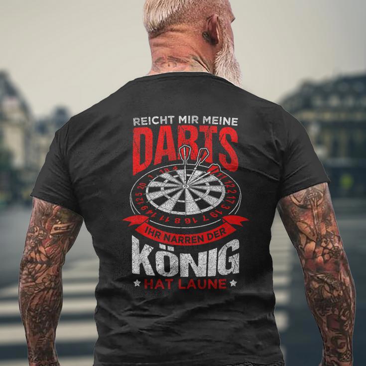 Reicht Mir Meine Darts Der König Hat Laune Dart T-Shirt mit Rückendruck Geschenke für alte Männer