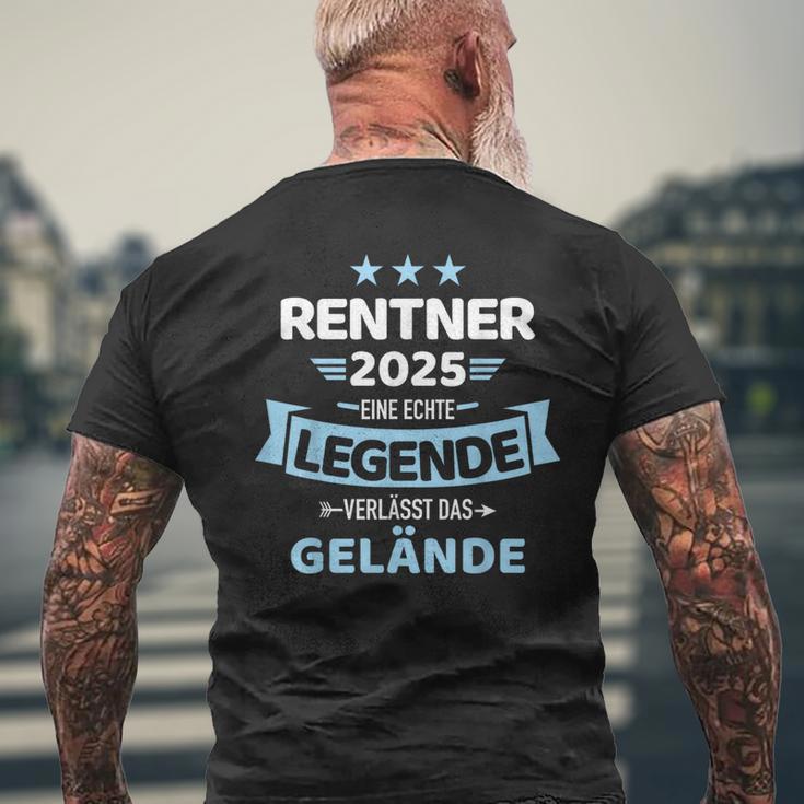 Rentner 2025 Legend Leaves Terrain For Retirement T-Shirt mit Rückendruck Geschenke für alte Männer