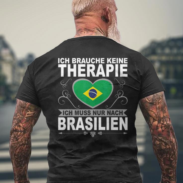 Rio De Janeiro Travel Copacabana Flag Carnival T-Shirt mit Rückendruck Geschenke für alte Männer