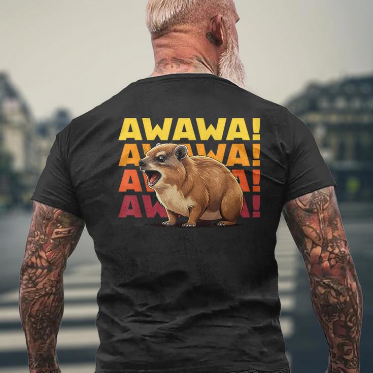 Rock Hyrax Lover Awawa Marmot Dassie T-Shirt mit Rückendruck Geschenke für alte Männer