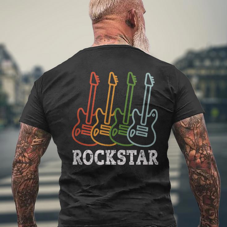 Rockstar Children'sintage Guitar Rockstar T-Shirt mit Rückendruck Geschenke für alte Männer