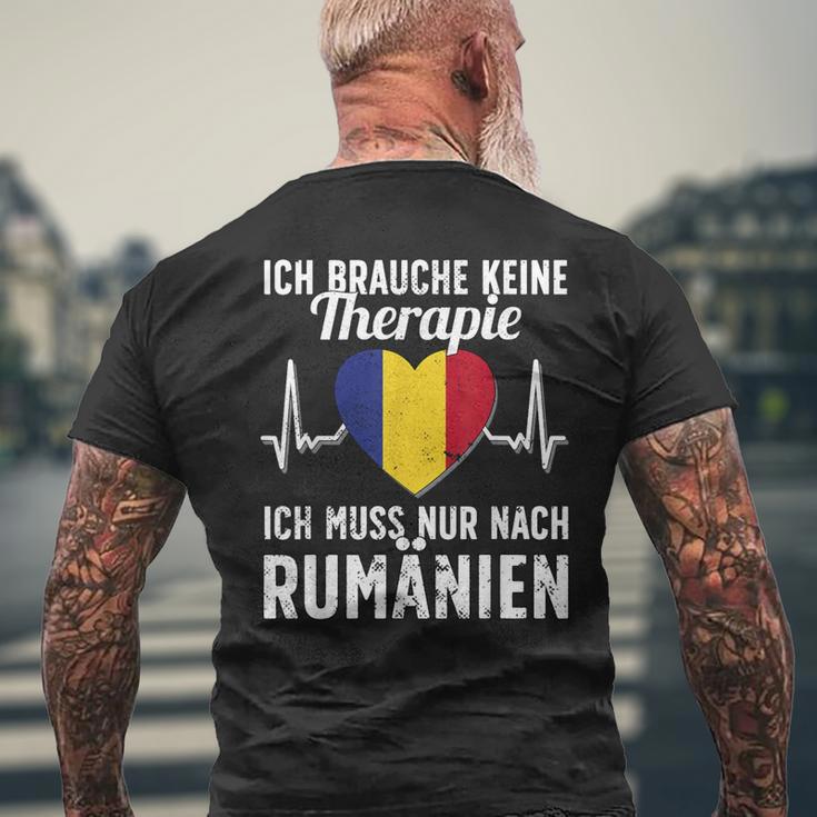 Rumänische Flagge I Rumänien Urlaub I Rumänien T-Shirt mit Rückendruck Geschenke für alte Männer