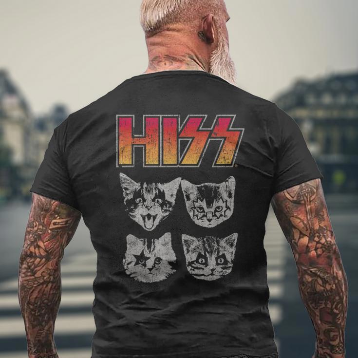 Hiss Cat Cats Kitten Rock Music Cat Lovers Hiss T-Shirt mit Rückendruck Geschenke für alte Männer