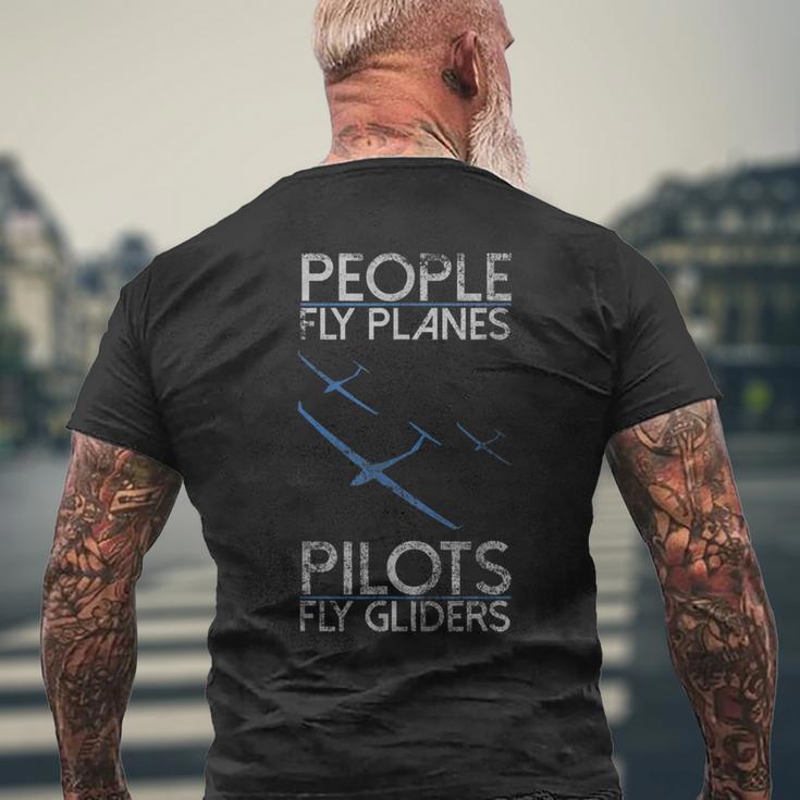 Sailing Flying Pilot Fly Glider Idea T-Shirt mit Rückendruck Geschenke für alte Männer