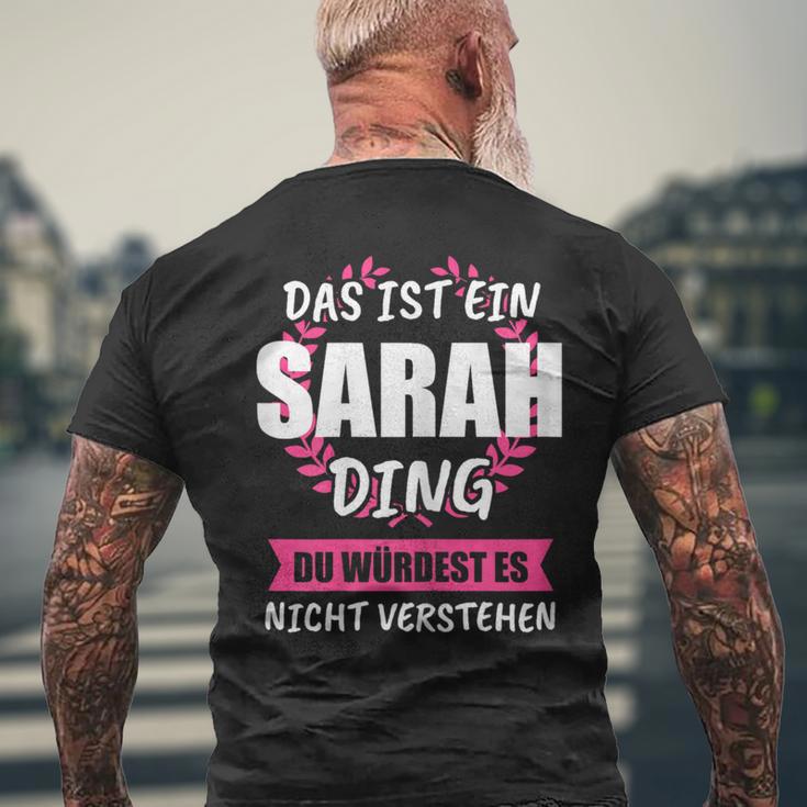 Sarah Name First Name T-Shirt mit Rückendruck Geschenke für alte Männer