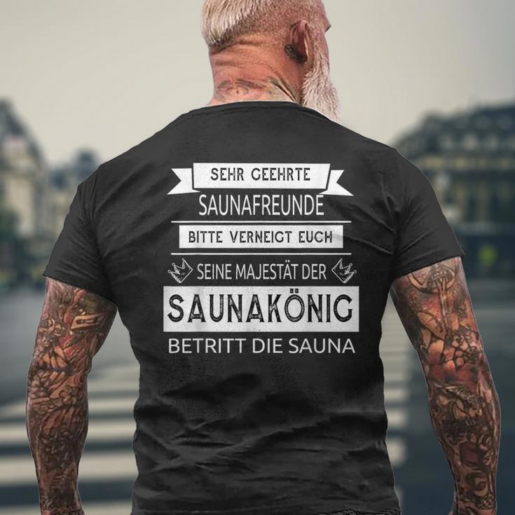 Sauna King Seine Majestät Saying Sayings T-Shirt mit Rückendruck Geschenke für alte Männer