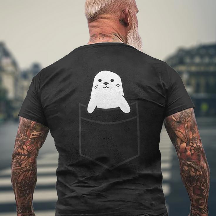 Seal In The Pocket Cute Baby Seals S T-Shirt mit Rückendruck Geschenke für alte Männer