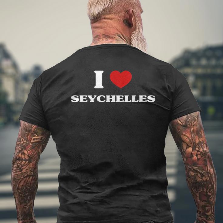 Seychellen I Heart Seychellen Souvenir I Love Seychellen T-Shirt mit Rückendruck Geschenke für alte Männer