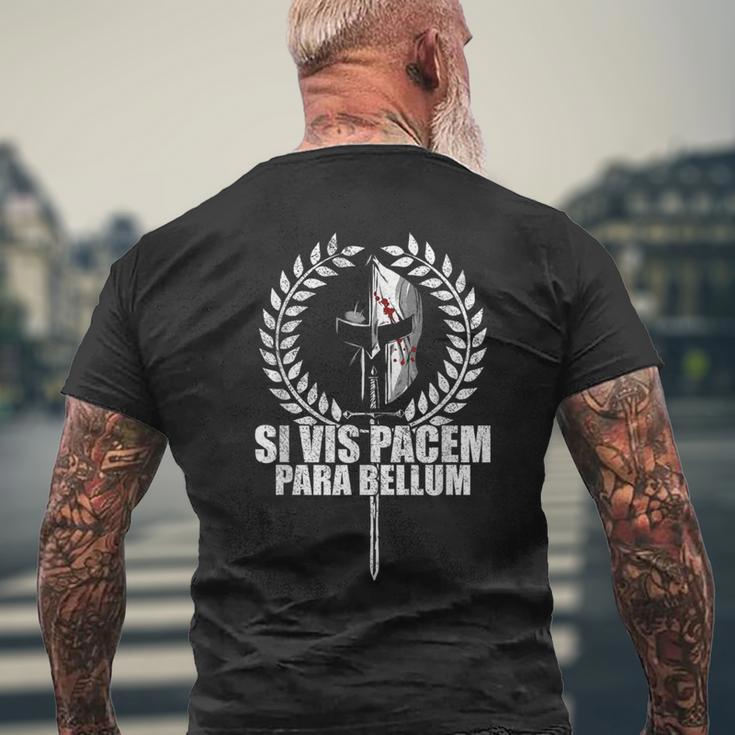 Siis Pacem Para Bellum Latin Wisdom Proverb T-Shirt mit Rückendruck Geschenke für alte Männer