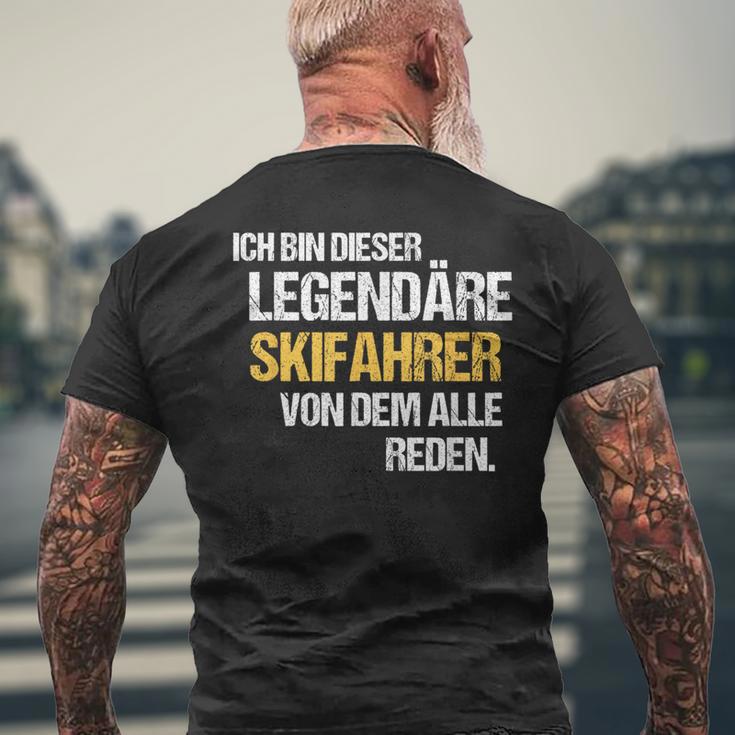 Skier Legend Ski Alpine T-Shirt mit Rückendruck Geschenke für alte Männer