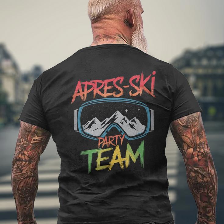 Skifahren Winter Sport Ski Party Lustiges Team Apres Ski T-Shirt mit Rückendruck Geschenke für alte Männer