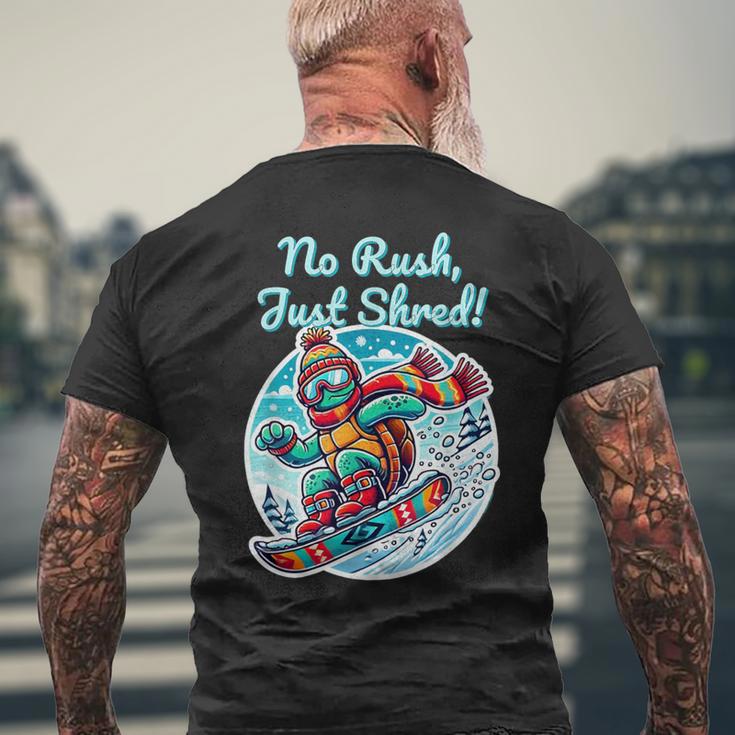 Snowboard Turtle Snowboard Winter Turtle T-Shirt mit Rückendruck Geschenke für alte Männer