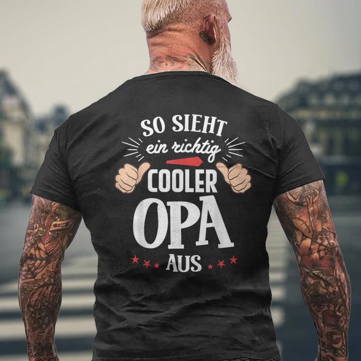 So Sieht Ein Richtig Cooler Opa Aus Bester Opa Grandpa T-Shirt mit Rückendruck Geschenke für alte Männer