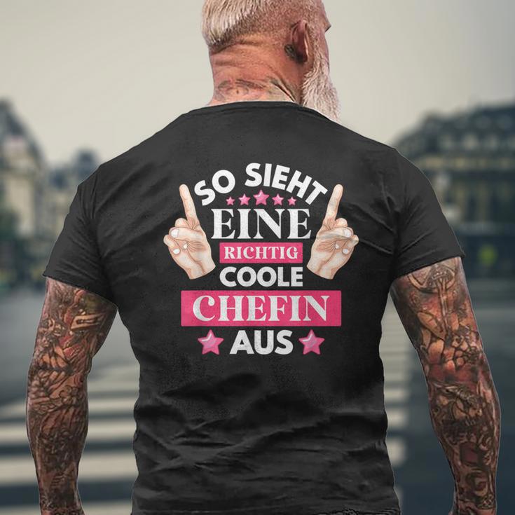 So Ssieht Eine Coole Chefin Aus S T-Shirt mit Rückendruck Geschenke für alte Männer