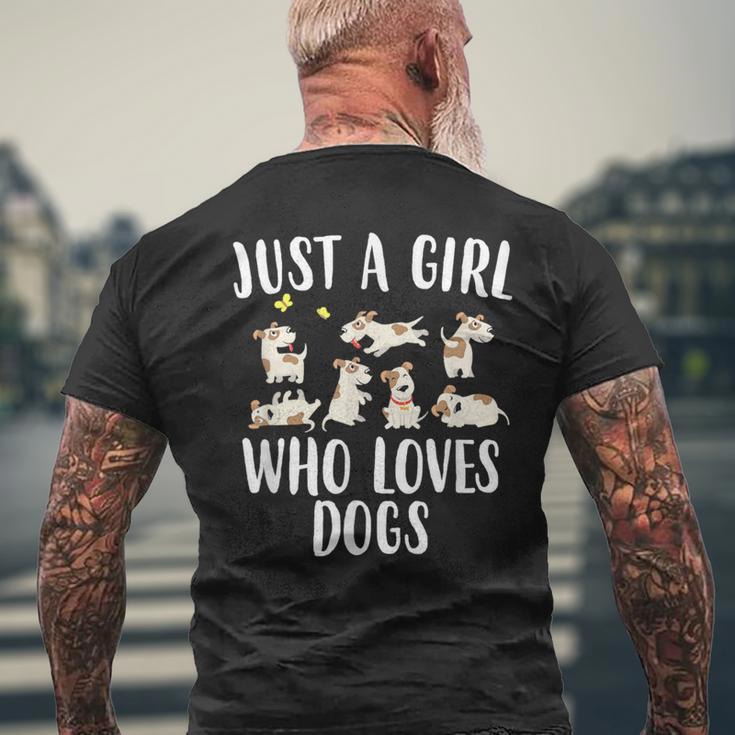 Solo Una Chica Que Ama A Los Perros Con Divertidos Perros Lindos Camiseta Hombre Estampado Espalda Regalos para ancianos