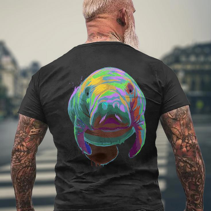 Splash Mana Round Tail Sea Cow T-Shirt mit Rückendruck Geschenke für alte Männer