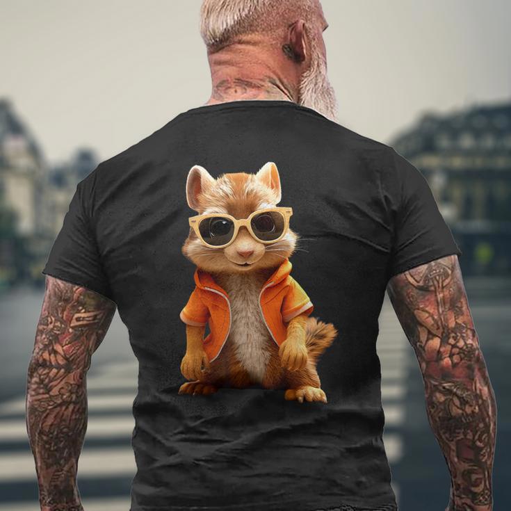 Squirrel With Sunglasses Animal Lovers Cute Rodent T-Shirt mit Rückendruck Geschenke für alte Männer