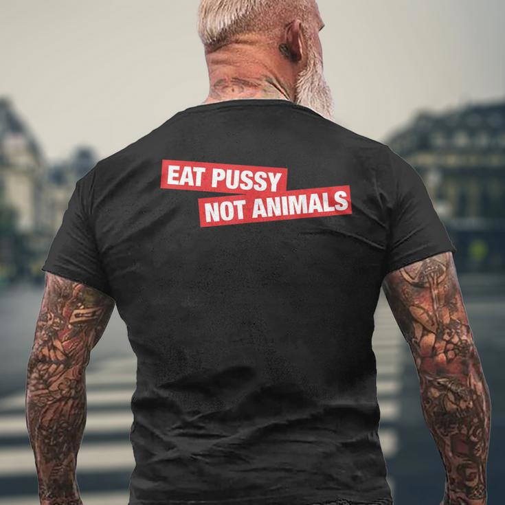 Stylish Eat Pussy Not Animalsegan T-Shirt mit Rückendruck Geschenke für alte Männer