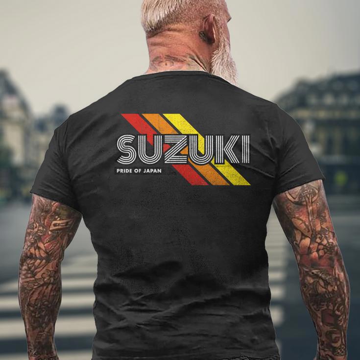 Suzuki Japanese Surname Retrointage T-Shirt mit Rückendruck Geschenke für alte Männer