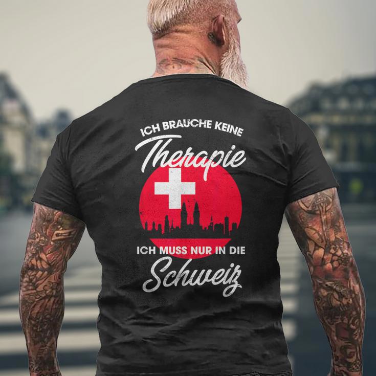 Swiss Flag Switzerland Holiday Switzerland T-Shirt mit Rückendruck Geschenke für alte Männer