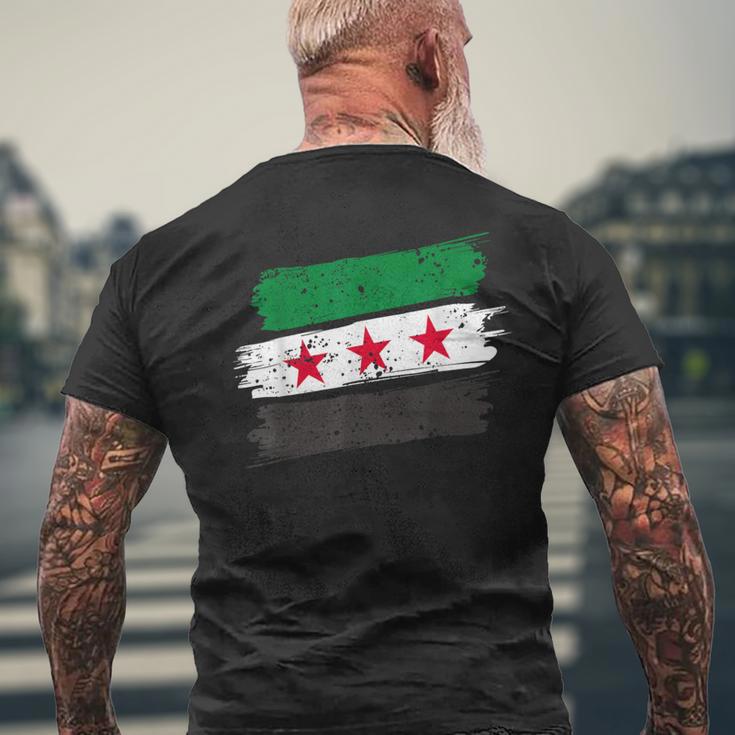 Syria Flag Syria Flag T-Shirt mit Rückendruck Geschenke für alte Männer