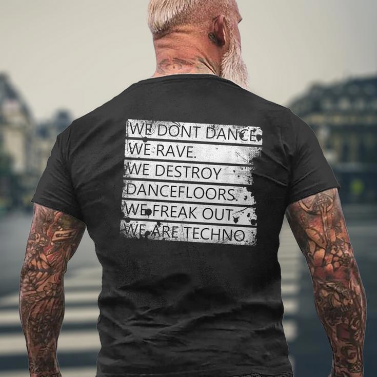 We Are Techno Rave Festival Techno T-Shirt mit Rückendruck Geschenke für alte Männer